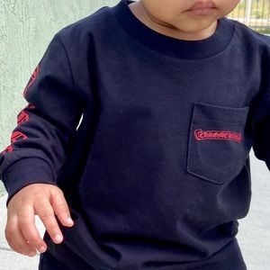 Chrome heart shirt for baby.